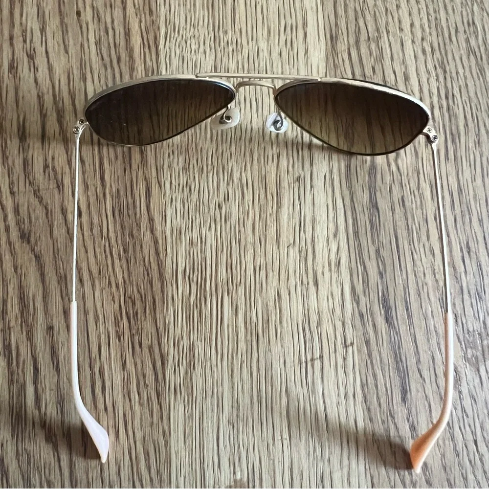Ray-Ban Gold Frame Sunglasses with Brown Lenses